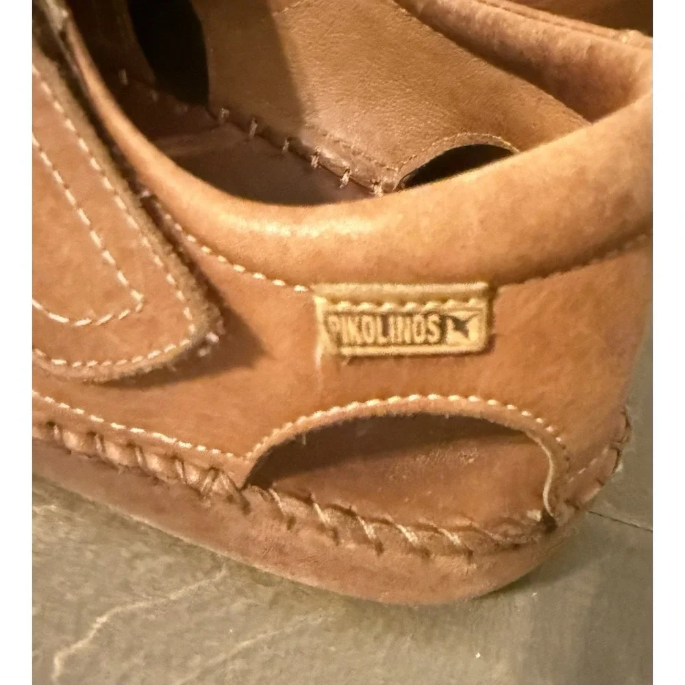 Pikolinos Tarifa Fisherman Sandals Mens 8.5 EU 42 Brown Soft Leather Outdoor